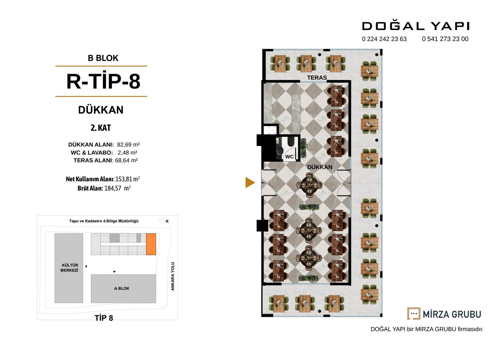 Duaçınarı B Blok ticari birim 8